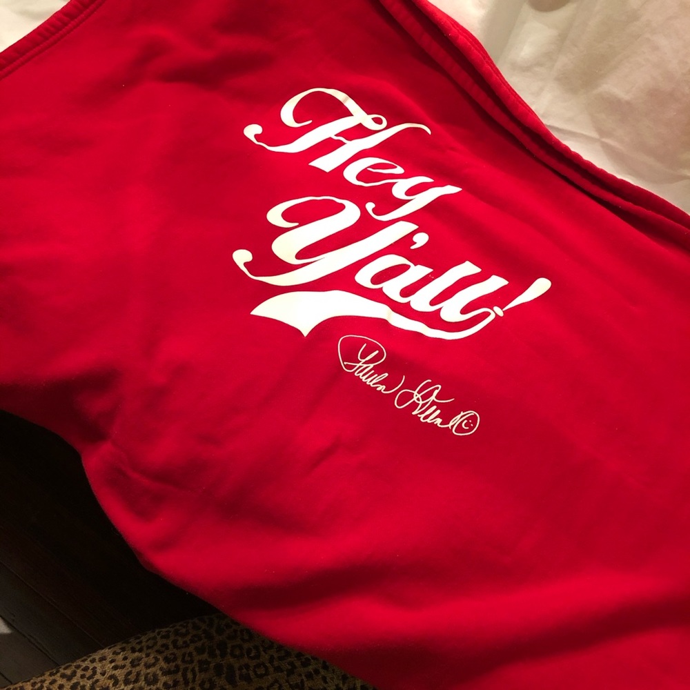Hey Y’all!  Soft Red Throw by Paula Deen